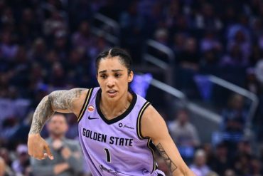 Golden State Valkyries players celebrate during their semifinal Game 1 win over the Las Vegas Aces