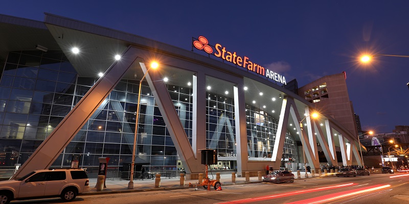 State Farm Arena in downtown Atlanta, where the Atlanta Dream will host WNBA Finals Games 3 and 4
