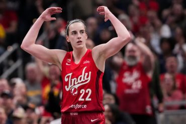 Indiana Fever star Caitlin Clark during a 2026 WNBA game