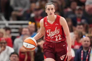 Indiana Fever guard Caitlin Clark handling the ball during a 2026 WNBA game