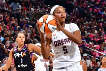 Angel Reese of the Atlanta Dream during the 2026 WNBA playoffs