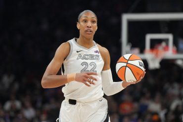 A'ja Wilson of the Las Vegas Aces during the 2026 WNBA season